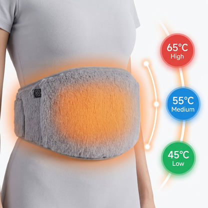 Infographic showing three temperature settings of the Cyclovacare heated belt