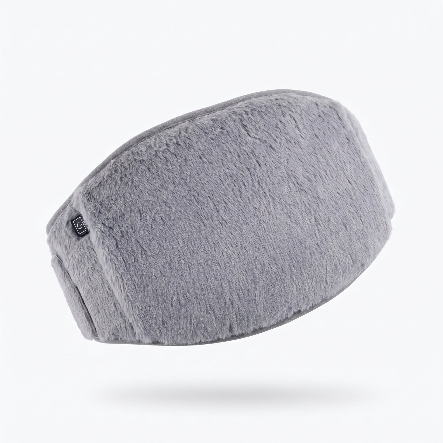 Grey crystal velvet heated abdominal belt on white background