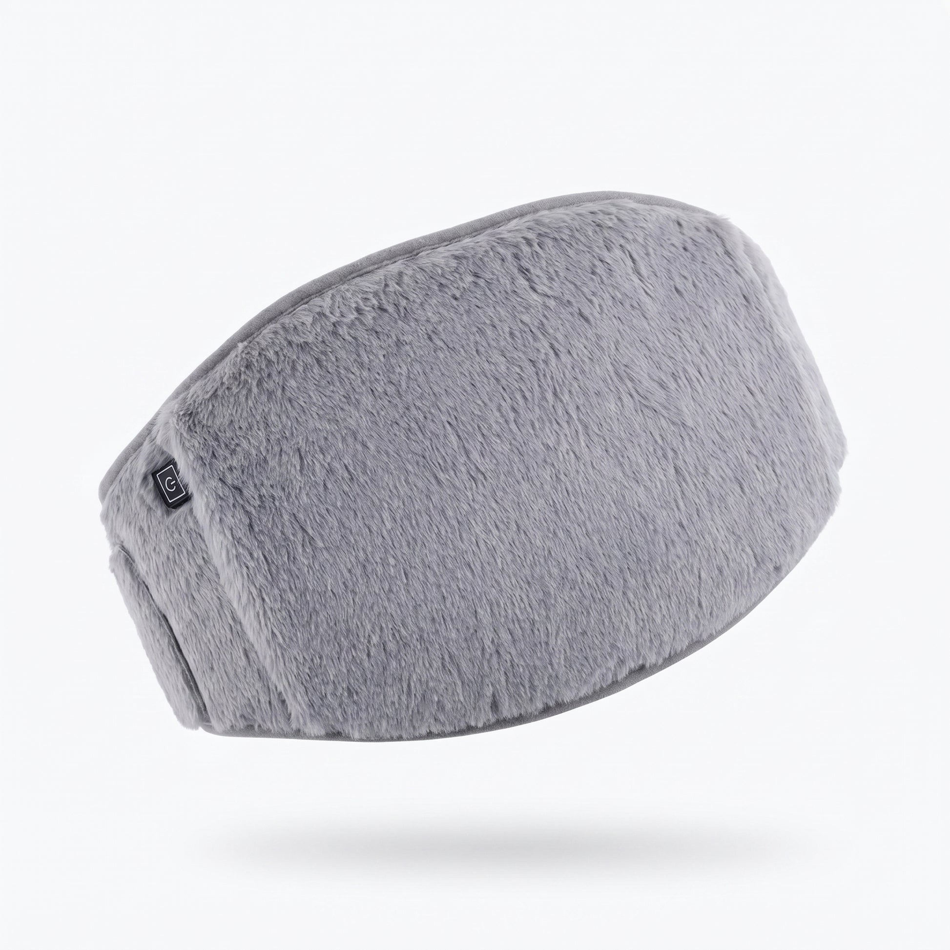 Grey crystal velvet heated abdominal belt on white background