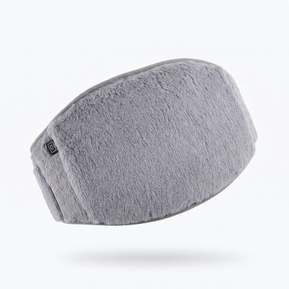 Grey crystal velvet heated abdominal belt on white background